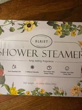 NIB UNOPENED Aromatherapy Shower Steamers, Set of 8, Essential Oils, Floral Box